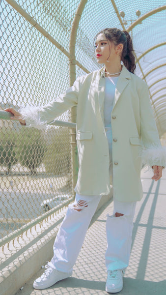 Feather blazer